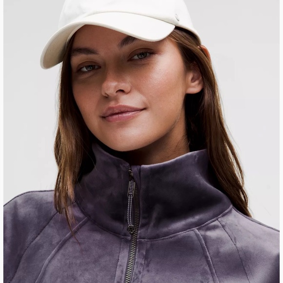 Lululemon Scuba Oversized Funnel-Neck Half Zip Velvet Sweater Sweatshirt Purple - Picture 3 of 15